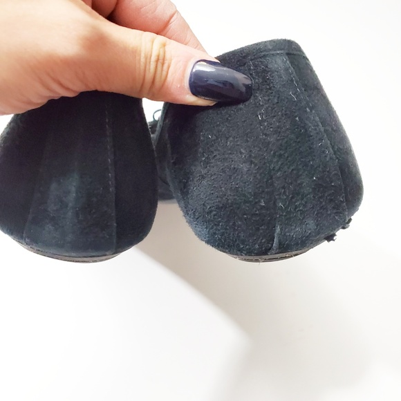 🌼 FS/NY French Sole New York Suede Pom Pom Flat - Picture 4 of 5